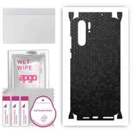 Szkła hartowane na telefon - Folia naklejka skórka strukturalna na TYŁ+BOKI do Huawei P30 Pro New Edition -  Plaster Miodu Czarny - apgo SKINS - miniaturka - grafika 1