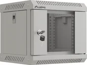 Szafki biurowe - Lanberg ML SZAFA INSTALACYJNA RACK WISZĄCA 10" 4U 300X300 SZARA DRZWI PRZESZKLONE LANBERG FLAT PACK - miniaturka - grafika 1