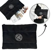 Kosmetyczki, organizery i kuferki - Kosmetyczka Damska Pikowana Duża Wodoodporna Czarna 22 x 31cm - miniaturka - grafika 1