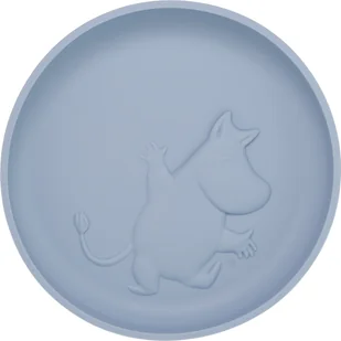 Moomin Silicone plate, sky blue - Miseczki i talerzyki dla dzieci - miniaturka - grafika 1