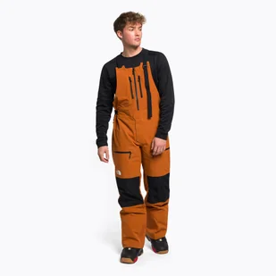 Spodnie snowboardowe męskie The North Face Ceptor Bib brązowe NF0A7T528141 - Spodnie narciarskie - miniaturka - grafika 1