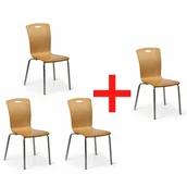 Fotele - B2B Partner Fotel do jadalni Rita, naturalne, 3+1 GRATIS 483019 - miniaturka - grafika 1
