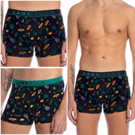 Majtki męskie - LAMA Bokserki Męskie Szorty Bawełniane 2-PAK - XL - miniaturka - grafika 1