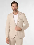 Kurtki męskie - Finshley & Harding London Męska kurtka modułowa - Brixdon Mężczyźni Slim Fit beżowy w kratkę, 44 - miniaturka - grafika 1