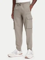 Spodnie sportowe męskie - Guess Spodnie dresowe Z4YB08 KAIJ1 Khaki Regular Fit - miniaturka - grafika 1