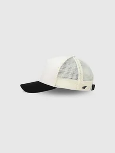 Czapka z daszkiem trucker uniseks 4F 4FRSS25ACABU446 - biała - Czapki męskie - miniaturka - grafika 1