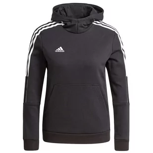 Bluza adidas Tiro 21 Sweat Hoodie GM7326 - czarna - Bluzy dla dziewczynek - miniaturka - grafika 1
