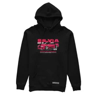 Odzież do sportów motorowych - Czarna bluza z kapturem NISSAN SILVIA S14 WIDE BODY-3XL - miniaturka - grafika 1