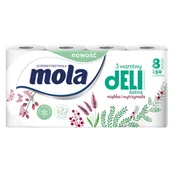 Papier toaletowy - Mola Papier toaletowy śnieżnobiały 8 rolek - miniaturka - grafika 1