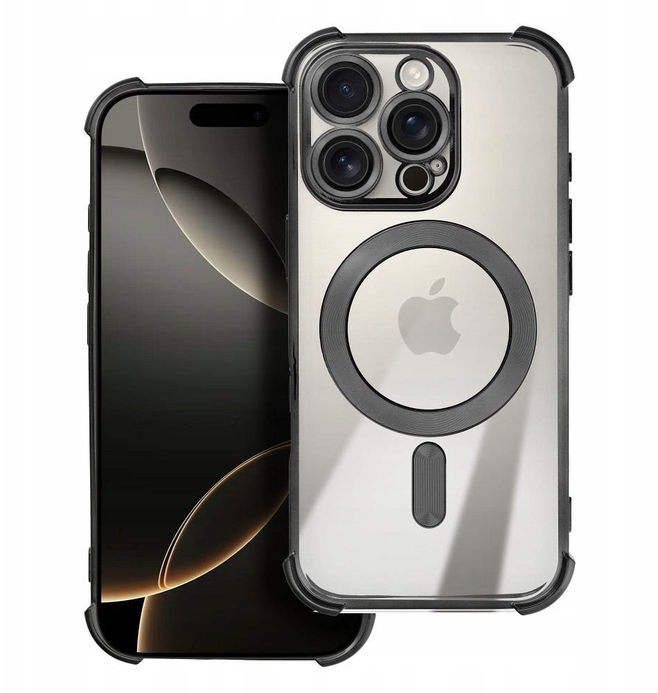 Futerał do iPhone 17 PRO MAX kompatybilny z MagSafe Antishock Electro czarny