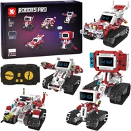 Roboty dla dzieci - Klocki Techniczne Robots Pro 5w1 Zestaw z Pilotem i Ekranem LED RC0741 EDUKAMP - miniaturka - grafika 1