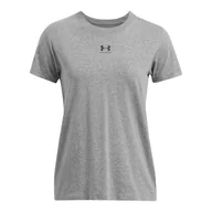 Koszulki i topy damskie - Damska Koszulka z krótkim rękawem UNDER ARMOUR UA RIVAL CORE SS 1383648-025 – Szary - miniaturka - grafika 1