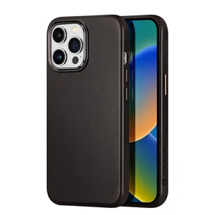 Dux Ducis Naples etui do iPhone 14 Pro Max skórzany pokrowiec (kompatybilny z MagSafe) ciemnobrązowy - Etui i futerały do telefonów - miniaturka - grafika 1