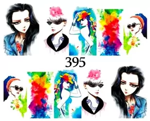 Naklejki wodne na paznokcie - nr 395 - Ozdoby do paznokci - miniaturka - grafika 1