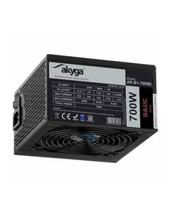 Akyga AK-B1-700BE ATX Power Supply 700W BLACK EDITION P4+4 PCI-E SATA PPFC 12 cm - Zasilacze komputerowe - miniaturka - grafika 1