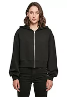 Bluzy damskie - Build Your Brand Damska bluza z kapturem i zamkiem błyskawicznym, dostępna w wielu różnych kolorach, rozmiary od XS do 5XL, czarny, 4XL - miniaturka - grafika 1