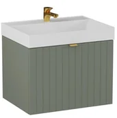 Umywalki - Umywalka meblowa Krofam Harmo 60x45 cm prostokątna biały połysk 158-0501 - miniaturka - grafika 1