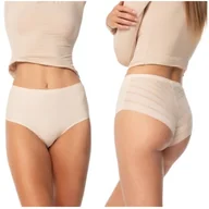 Majtki damskie - Majtki Figi Brazylijskie Wysoki Stan Gładkie Beż Julimex Joy Brasil Maxi Xl - miniaturka - grafika 1
