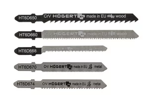 Brzeszczoty do wyrzynarek, zestaw "5 in 1" mix, 5 sztuk w blistrze HOGERT (20) - Brzeszczoty - miniaturka - grafika 1