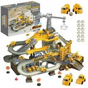 Samochody i pojazdy dla dzieci - Mega Tor Samochodowy Parking Samochodziki Budowlane Dźwig Stacja Tunel - miniaturka - grafika 1