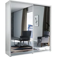 Szafy - Szafa Przesuwna 175 z Lustrem A1 Skąpski Meble Biały, Biały, 215 cm - miniaturka - grafika 1