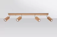 Lampy ścienne - Sollux Lighting Plafon ZEKE 4 dąb PEACH PUFF - miniaturka - grafika 1