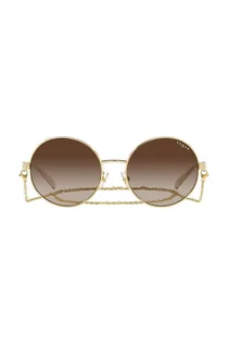 Okulary przeciwsłoneczne - Vogue okulary przeciwsłoneczne damskie kolor złoty - - grafika 1