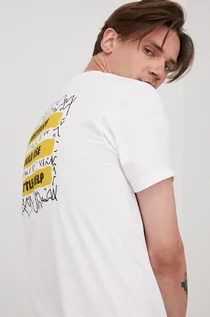 Koszulki męskie - Etnies t-shirt bawełniany kolor biały z nadrukiem - grafika 1