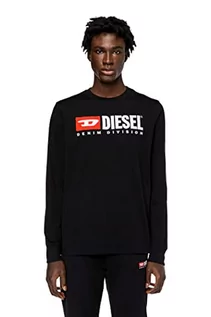 Koszule męskie - Diesel Koszula męska T-Shirt T-Just-LS-DIV Black Black S, Czarny Czarny, S - grafika 1