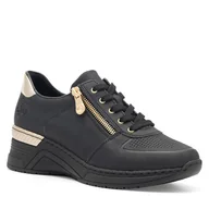 Sneakersy damskie - Sneakersy Rieker N4305-00 Czarny - miniaturka - grafika 1