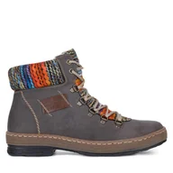 Botki damskie - Botki Rieker Z6743-45 Szary - miniaturka - grafika 1