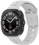 Akcesoria do smartwatchy - Bizon Silikonowy pasek Strap Watch Silicone do Galaxy Watch Ultra 47 mm, jasnoszary - miniaturka - grafika 1
