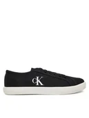 Trampki damskie - Calvin Klein Jeans Tenisówki Ess Vulc Low Cv Mg Wn YW0YW01762 Czarny - miniaturka - grafika 1