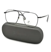Okulary korekcyjne, oprawki, szkła - Pilotki Czarne druciane okulary zerówki filtr Blue Light do komputera 25108B - miniaturka - grafika 1