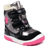 Buty dla dziewczynek - Buty dziecięce śniegowce zimowe ocieplane na rzepy Wojtyłko 24099-30 - miniaturka - grafika 1