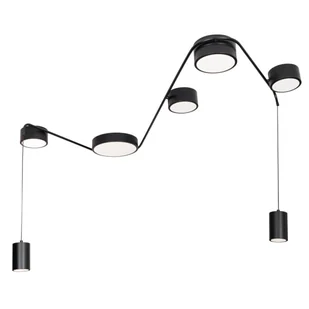 Sufitowa-wisząca lampa salonowa ZUMAIA C0249 Maxlight LED 42W 3000K tuba czarny - Lampy sufitowe - miniaturka - grafika 1