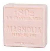 Mydła - Le Chatelard, kwadratowe mydło marsylskie Magnolia-Kwiat herbaty, 100 g - miniaturka - grafika 1