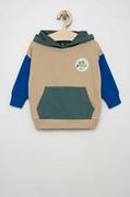 Bluzy damskie - Fila bluza dziecięca kolor beżowy z kapturem wzorzysta - miniaturka - grafika 1