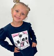 Bluzki dla dziewczynek - T-shirt z długim rękawem dla dziewczynki, z misiami koala, granatowy 3-8 lat - miniaturka - grafika 1