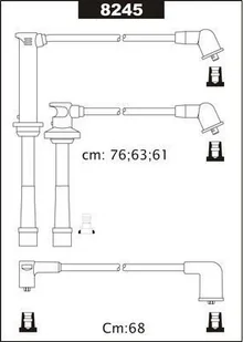Przewody Zaplonowe 8245 - Kable wysokiego napięcia - miniaturka - grafika 1