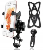 Uchwyty samochodowe do telefonów - Motocyklowy Uchwyt X Na Telefon Lusterko - miniaturka - grafika 1