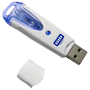 HID Identity OMNIKEY 6121 czytnik do kart chipowych USB 2.0 Niebieski, Szary - Czytniki kart pamięci - miniaturka - grafika 1