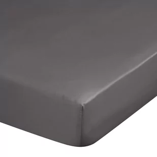 Wysokie prześcieradło satynowe z gumką stalowe 140x200+30cm - Prześcieradła - miniaturka - grafika 1
