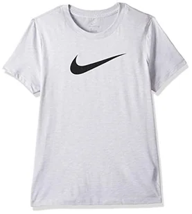 Nike Damska koszulka W Nk Dry Dfc Crew T-shirt White/Heather/Black S - Koszulki i topy damskie - miniaturka - grafika 1