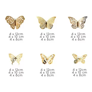 Zestaw 36 naklejek w kształcie motyli w złotej barwie Ambience Butterflies Gold - Naklejki na ścianę - miniaturka - grafika 1