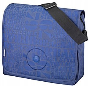 HERLITZ Torba na Ramię A4 Młodzieżowa Komory Niebieska w Napisy 38x34x14 cm