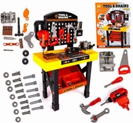Mały majsterkowicz - DUŻY WARSZTAT DLA DZIECI Zestaw majsterkowicza narzędzia wiertarka - miniaturka - grafika 1