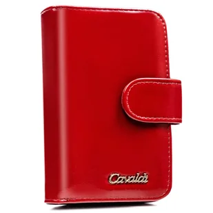 Duży portfel damski na karty i dokumenty portmonetka na suwak Cavaldi, czerwony - Portfele - miniaturka - grafika 1