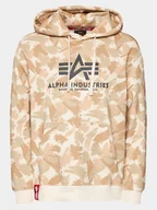 Bluzy męskie - Alpha Industries Bluza Basic 178312C Beżowy Regular Fit - miniaturka - grafika 1