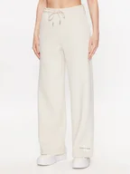 Spodnie sportowe damskie - Calvin Klein Jeans Spodnie dresowe J20J221296 Écru Relaxed Fit - miniaturka - grafika 1